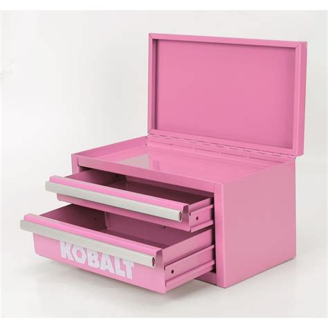 mini 10.83-in friction 2-drawer pink steel tool box|kobalt mini mini tool box review.